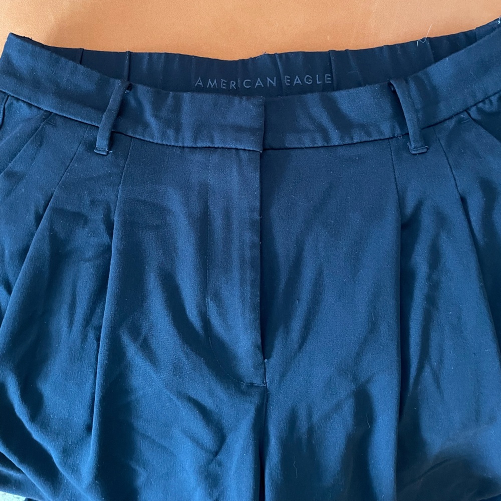 American Eagle Outfitters Black Wide-Leg Pants Poppy Trouser - Picture 8 of 9